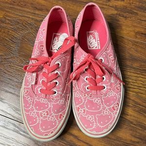 Vans x Hello Kitty Sanrio Pink White Lace Up Vans